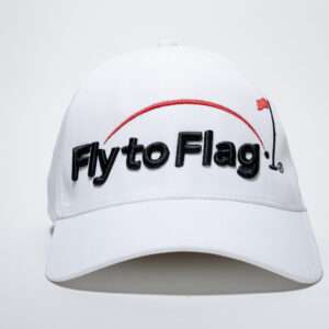 Gorra de Golf Blanca Marca Fly to Flag 3D mod. Alpha FTFG01B